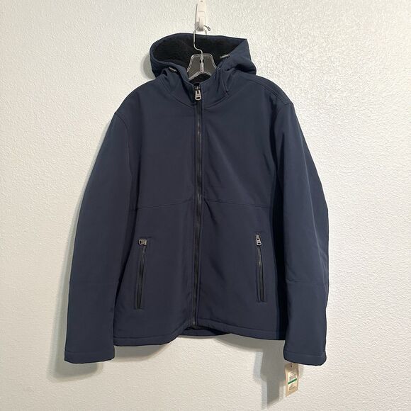 Levi's Other - Levi's Jacket Mens Large Blue Hooded Water Resistant Softshell Zip Up Bomber New